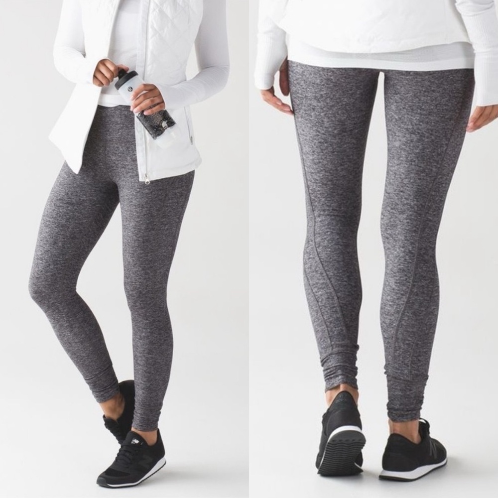 Lululemon Rush Hour Tights in Heathered Black Size 4 Leggings Pants